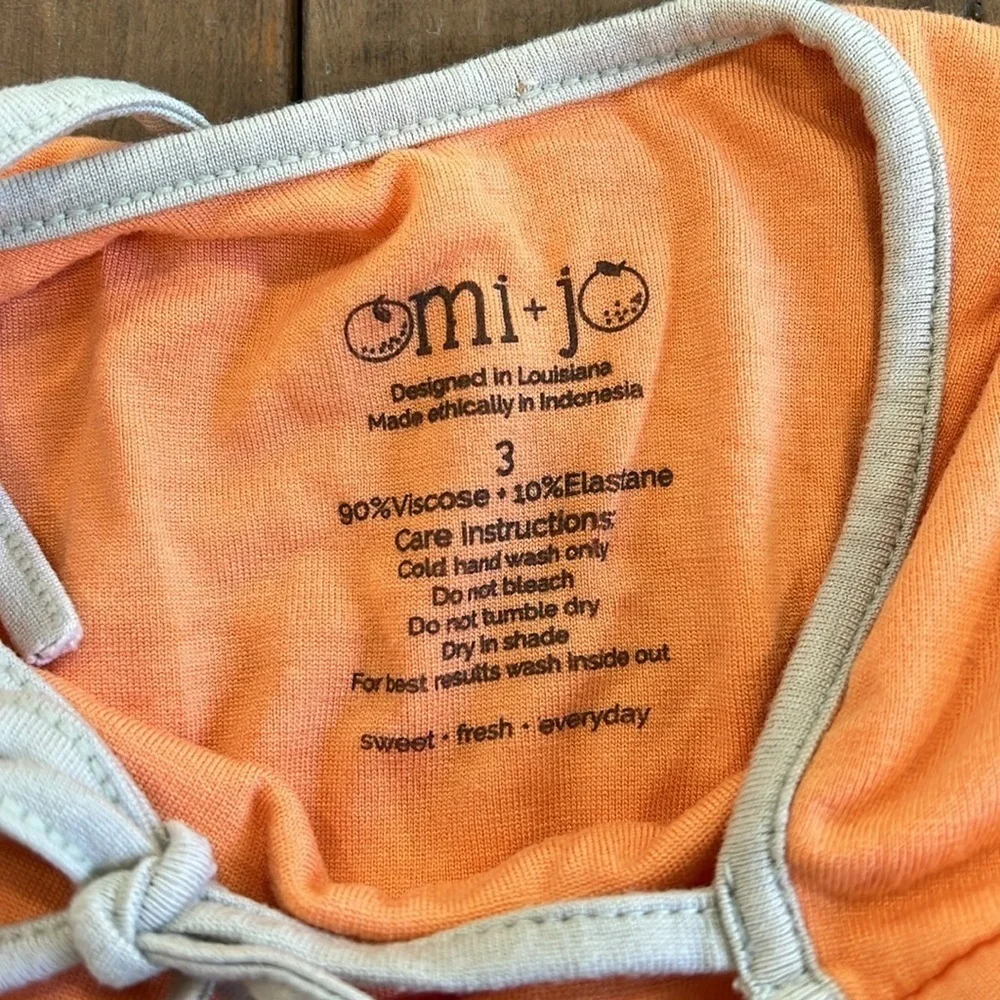 Omi Jo cantaloupe half sleeve dancer dress